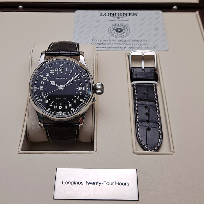 XXL Longines Twenty-Four Hours Wristwatch Ref. L2.751.4.53.4